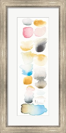 Framed Watercolor Swatch Panel II Bright Print
