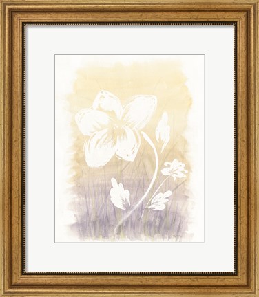 Framed Floral Silhouette II Print