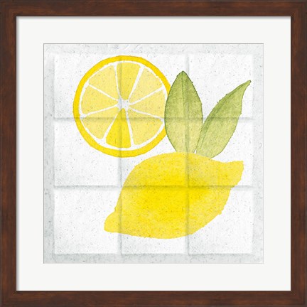 Framed Citrus Tile VI Print