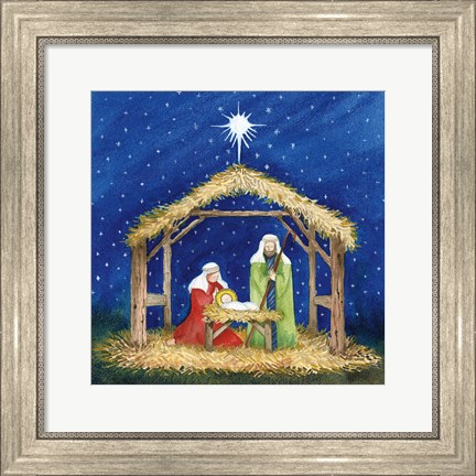 Framed Christmas in Bethlehem III Print