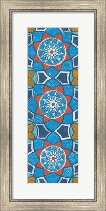 Framed Hex Tiles Panel II Print