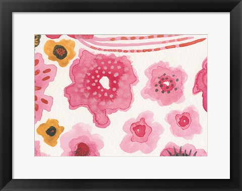 Framed Pink Flower Power Print