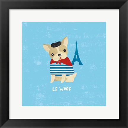 Framed Good Dogs French Buldog Print