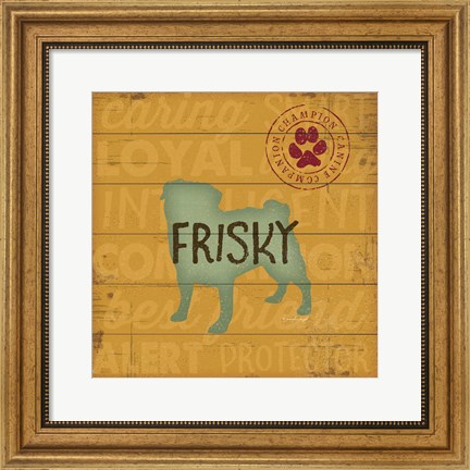 Framed Frisky Dog Print