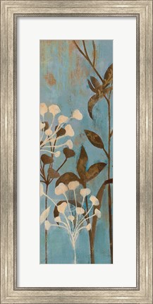 Framed Branches in Turquoise II Print