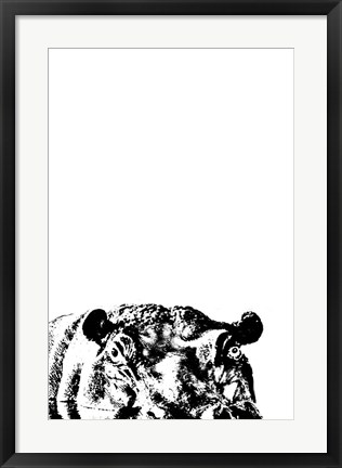 Framed Happy Hippo Print