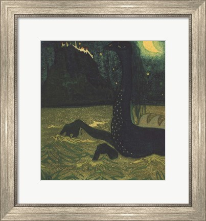 Framed Moonlit Night, 1907 Print