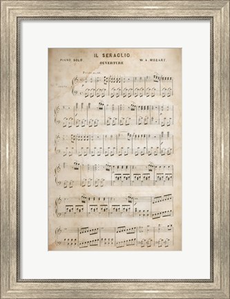 Framed Sheet of Music II Print