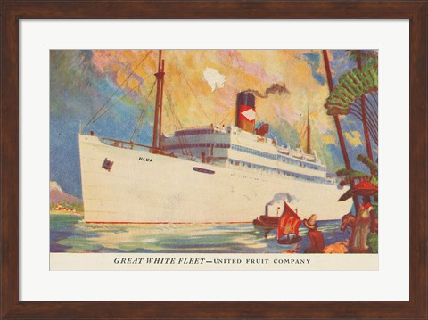 Framed Great White Fleet Postcard II Crop Print