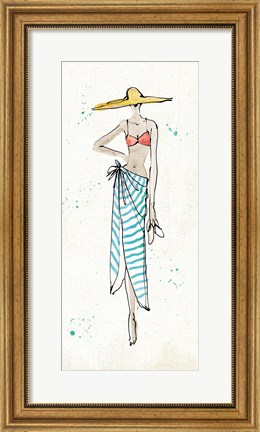 Framed Beach Divas III Color Print