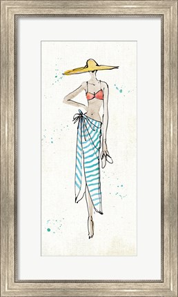 Framed Beach Divas III Color Print