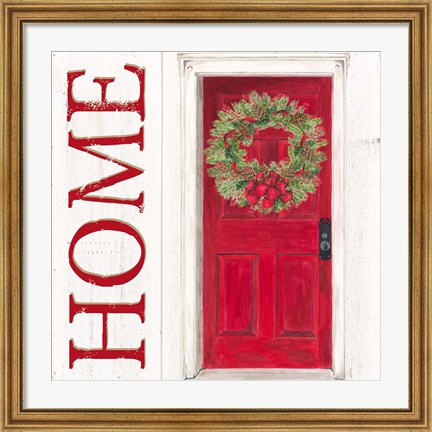Framed Home for the Holidays Home Door Print