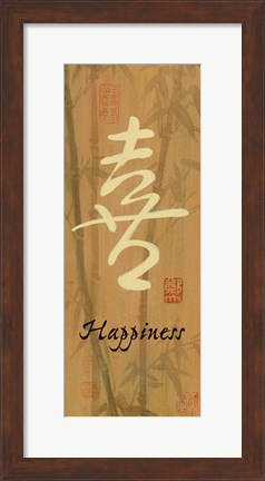 Framed Happiness Bamboo Print
