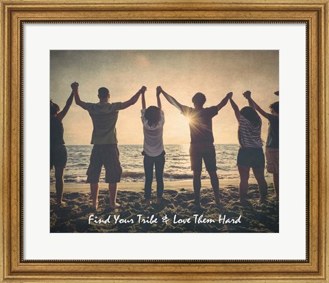 Framed Find Your Tribe - Joined Hands Print