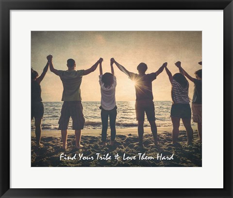 Framed Find Your Tribe - Joined Hands Print