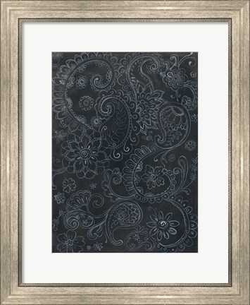 Framed Paisley Swirl Print