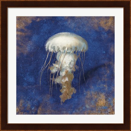 Framed Treasures from the Sea Indigo VI Print
