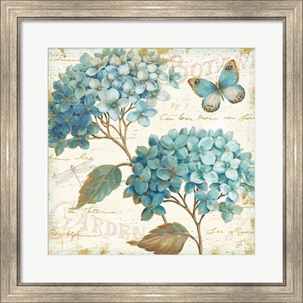 Framed Blue Garden V Print