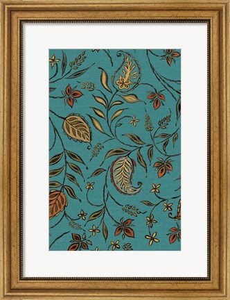 Framed Paisley Trail I Patterns Print