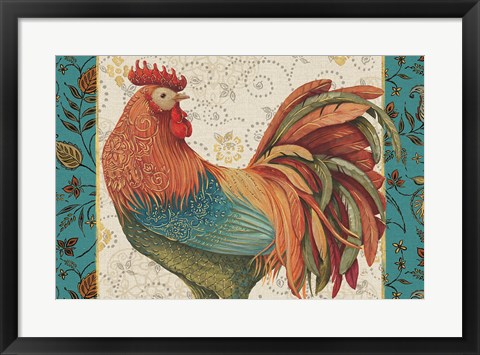 Framed Rooster Spice I II III IVA Print