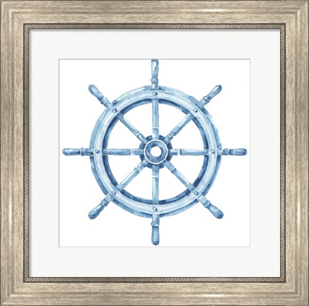 Framed Sea Life Wheel no Border Print