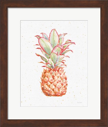 Framed Gracefully Blush Pineapple XI Print