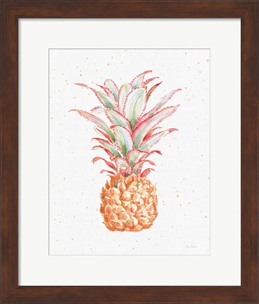 Framed Gracefully Blush Pineapple XII Print