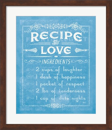 Framed Life Recipes I Blue Print