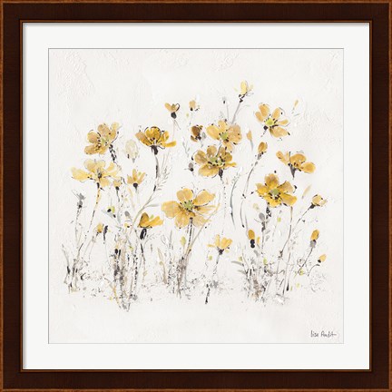 Framed Wildflowers III Yellow Print