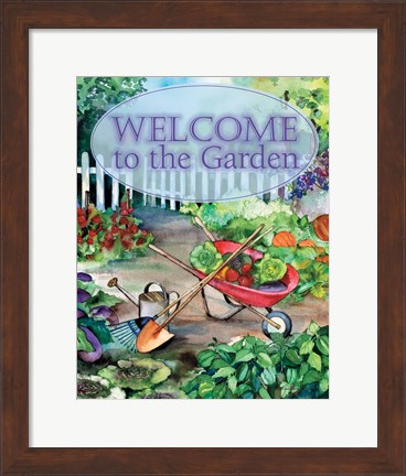 Framed Welcome Garden Print