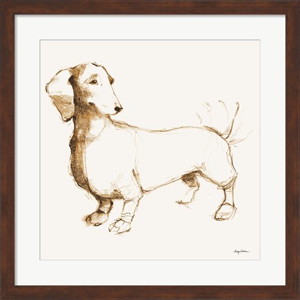 Framed Clio Brown and Orange Print