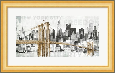 Framed New York Skyline I Print