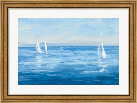 Framed Open Sail with Turquoise Print