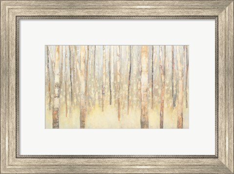Framed Birches in Winter Print