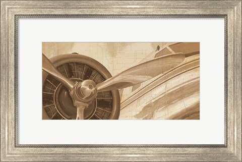 Framed Travel by Air I Sepia No Words Post Print