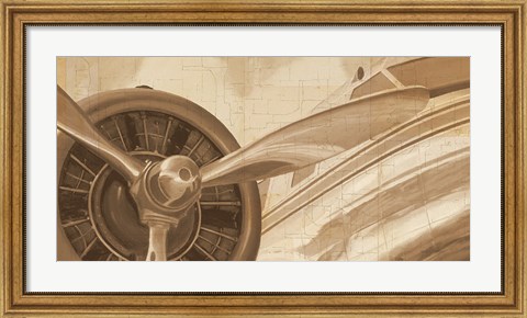 Framed Travel by Air I Sepia No Words Post Print