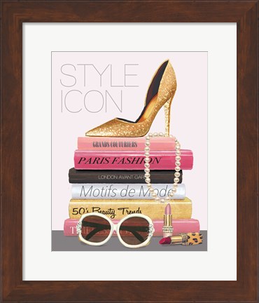 Framed Paris Style II Gold and Black Print