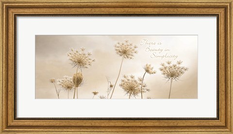 Framed There is Beauty in Simplicity Print