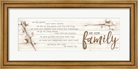 Framed We are Family Print