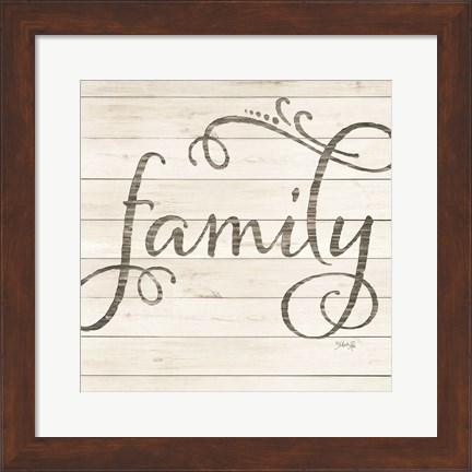 Framed Simple Words - Family Print