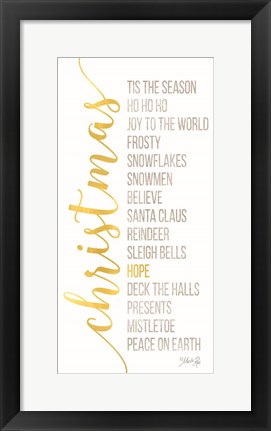 Framed Christmas Sentiments Print