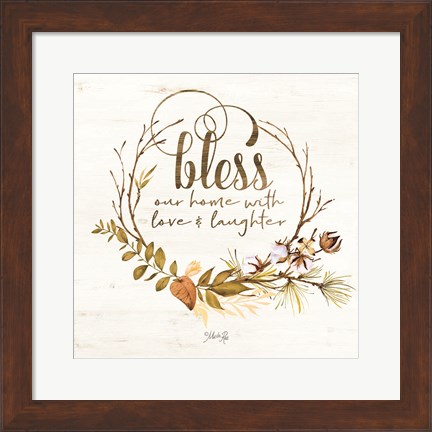 Framed Bless Our Home Fall Foliage Print