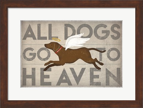 Framed All Dogs Go to Heaven II Print