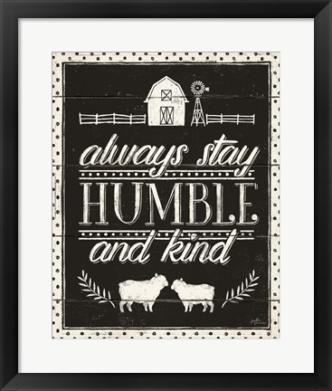 Framed Country Thoughts IV Black Print