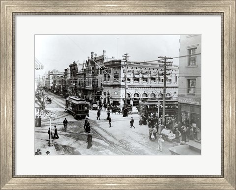 Framed 1900S Intersection Of Fair Oaks And Colorado Streets Print