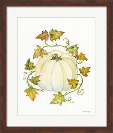 Framed Pumpkin and Vines III Print