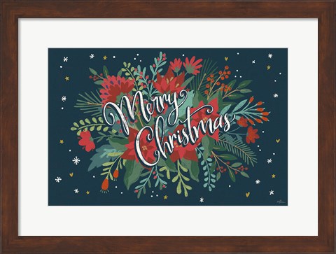 Framed Christmas Bloom I Print