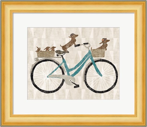 Framed Doxie Ride ver II Print