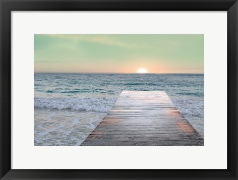 Framed Sunrise Dock Print
