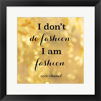 Framed Fashion Quotes III Print